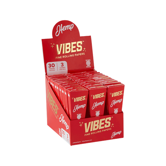 Vibes - Hemp King Size Rolling Paper Red