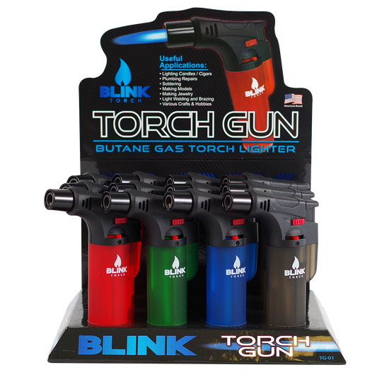 Blink - Torch Gun Butane Gas Torch Lighter 12ct